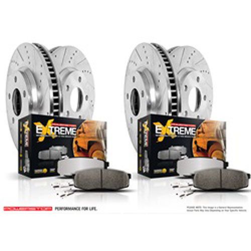 Power stop k6560-36 truck and towing z36 brake pad &amp; rotor kit cross-drilled and