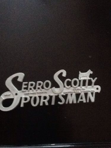 Vintage serro scotty sportsman travel trailer co. outside bolt on emblem