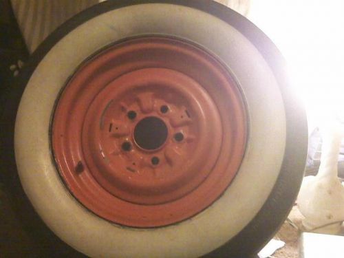 Vintage 2 3/4 wide white wall tire g78-15:4 ply poly cushion ridetire fits 1955