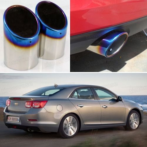 Blue tailpipe trims exhaust muffler tail pipe tip for chevrolet malibu 2013-2014