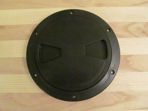 Viking marine boat rv black 6&#034; access port hatch cover twist out deck plate usa