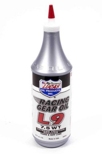 Lucas oil racing gear oil l9 gear lube 7.5wt 1 qt p/n 10456