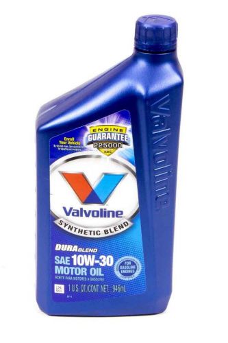 Valvoline durablend 10w30 motor oil 1 qt p/n 296