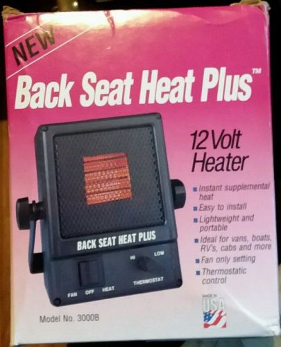 Back seat heat plus 12 volt car boat rv heater brand new in box.