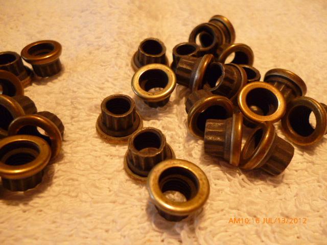25 pieces 1/4" 12 point aircraft type nuts, fine thread, locking, new