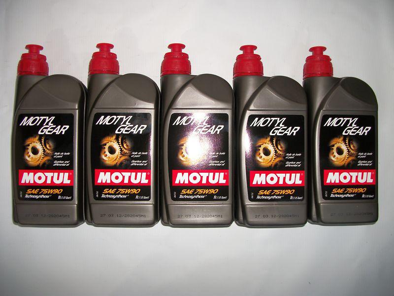 Uc078 100093 motul motylgear 75w-90 1 liter transmission oil api (5 pack)