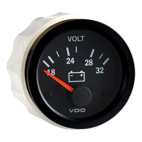 Vdo vision black 24v voltmeter -332-104