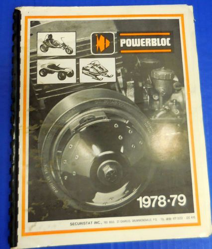 Vtg 1978 79 powerbloc dealers manual catalog price list  clutch snowmobile 3632