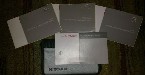 2007 nissan armada owners manual owner&#039;s set + case