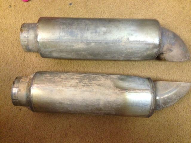 Sprint car mufflers stainless steel made by triflow 