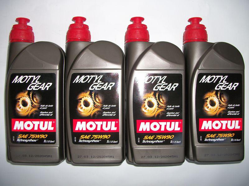 Uc077 100093 motul motylgear 75w-90 1 liter transmission oil api (4 pack)