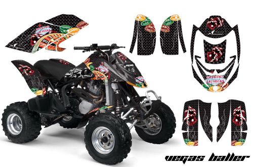 Can am amr racing graphics sticker kits atv canam ds 650 decals ds650 vegas ball