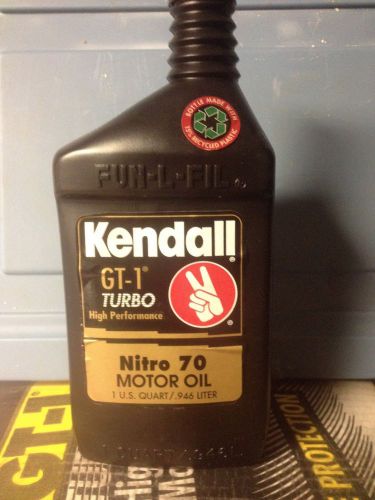 Oil - kendall gt-1 nitro 70 motor oil - lot of 156 quarts