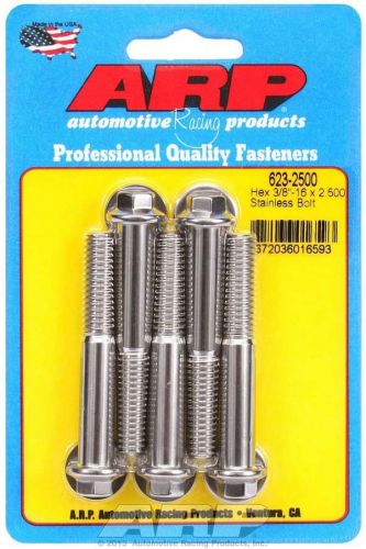 Arp universal bolt 3/8-16 in thread 2.500 in long stainless 5 pc p/n 623-2500
