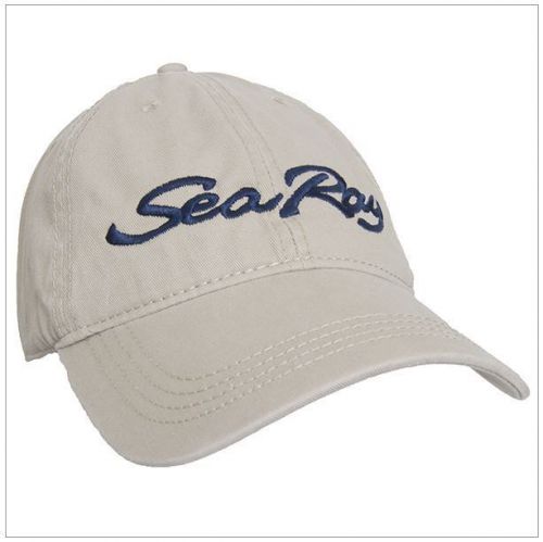 Searay boats 100% cotton adjustable relaxed fit cap hat - khaki