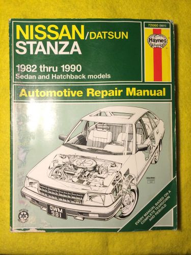 Haynes repair manual-72060-(1982 - 1990)-nissan stanza-free usa shipping