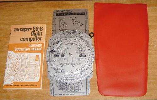 Apr metal flight computer e6-b complete instruction manual case airlearn system