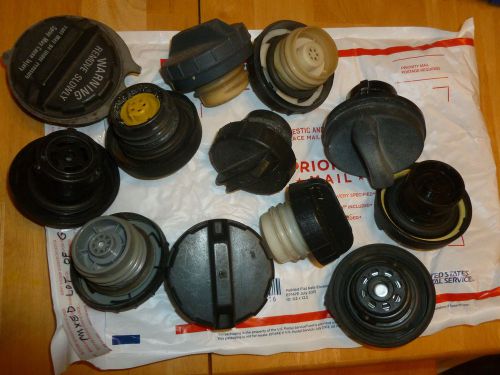 Mixed lot of 12 used gas caps car auto parts