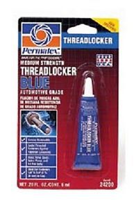 Rv trailer medium strength thread locker blue 6 milliliter tube permatex 24200