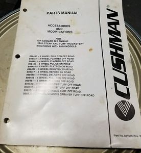 Cushman haulster &amp; turf-truckster parts manual p/n 831576