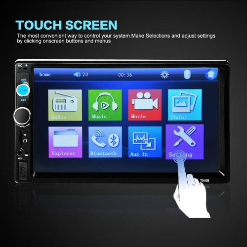 Practical bluetooth 7inch hd touchscreen car in-dash usb car mp5 player w/camera