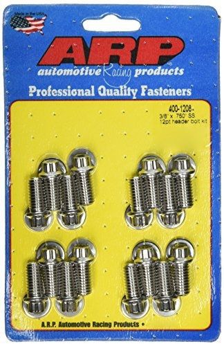 Arp 400-1208 3/8&#034; x .750&#034; uhl stainless steel header bolt kit - 16 piece