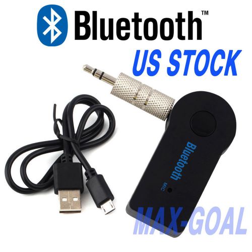 Wireless bluetooth 3.5mm aux audio stereo music home car receiver adapter mic mg