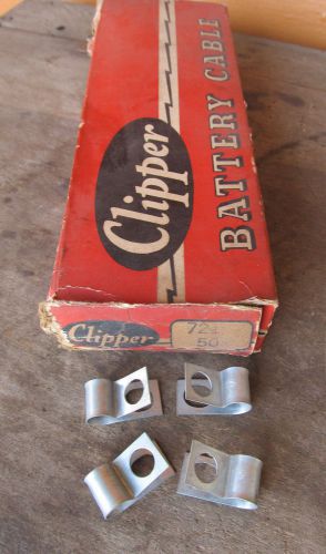 Vintage nos 1940&#039;s 1950&#039;s positive battery cable strap straps clamps clipper