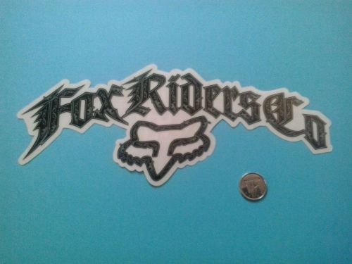 Fox riders co. 9&#034; decal motocross dirt bike atv atc sticker