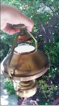 Dhr captain&#039;s brass 4 axis gimbaled oil lamp made in holland