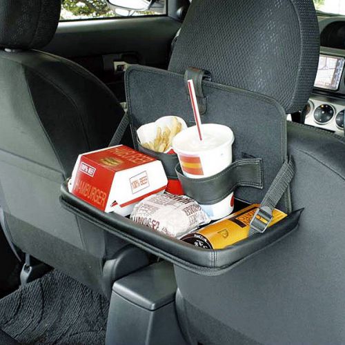 Car back seat headrest foldable organizer storage support tray / mickey mouse