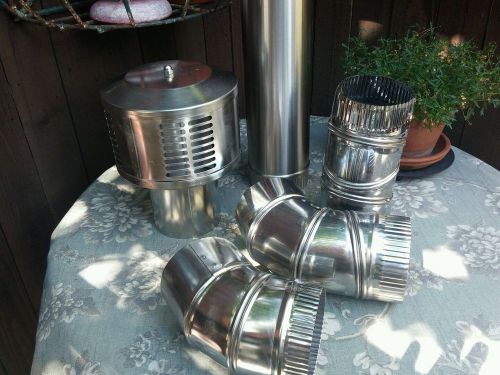 4 inch stainless steel marine flue cap, elbows, pipe