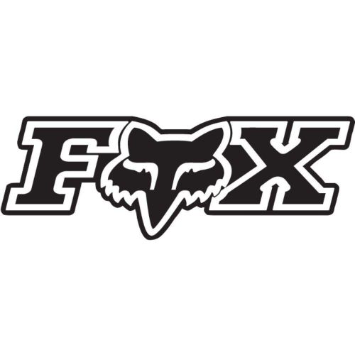 Fox racing pair of sticker decal corporate sticker 3 inch black 14904