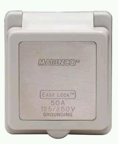 Marinco 6353elcb  cap &amp; bezel receptacle cover 50a 125/250