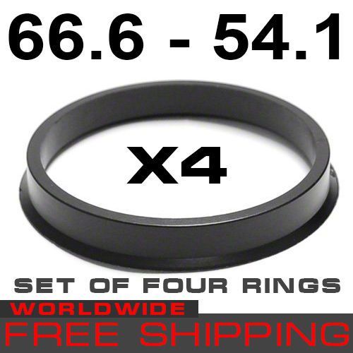Hub centric rings 66.6 - 54.1mm (set of 4 rings) free world shipping (66,6-54,1)
