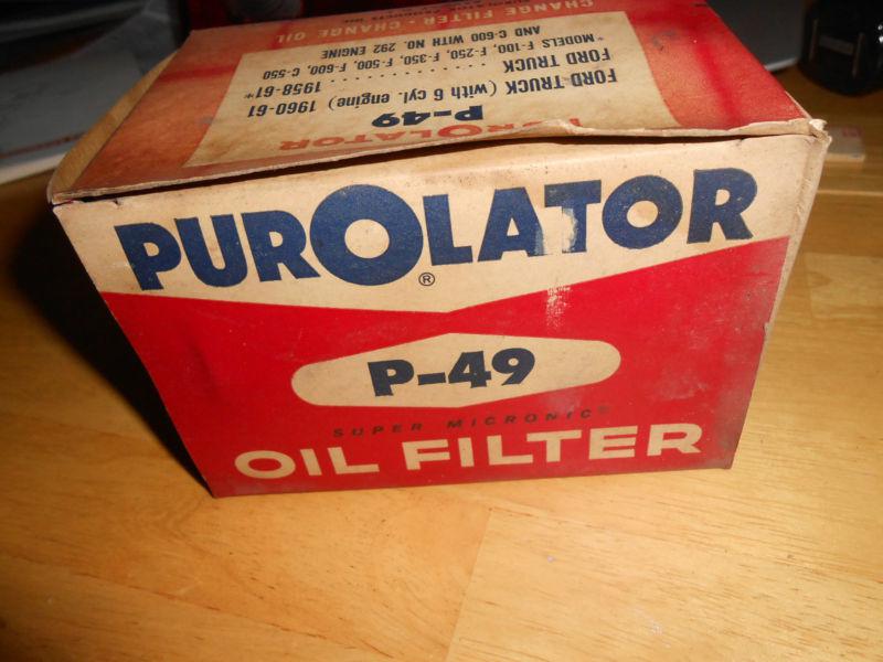 Vintage purolator p-49  for  ford truck