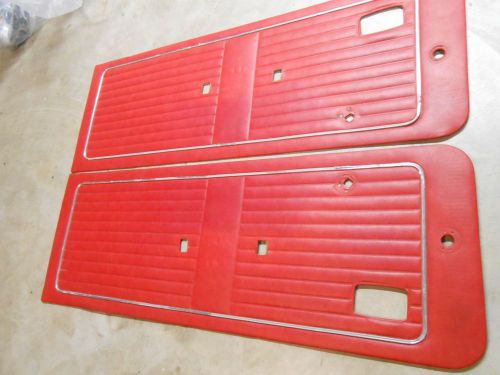 1973 74 75 76 77 maverick comet original  red standard door panels paper shields