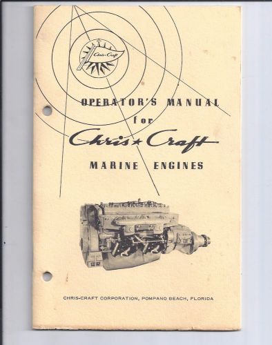 Owners manual chris cradt marine engines 1957 32 pages
