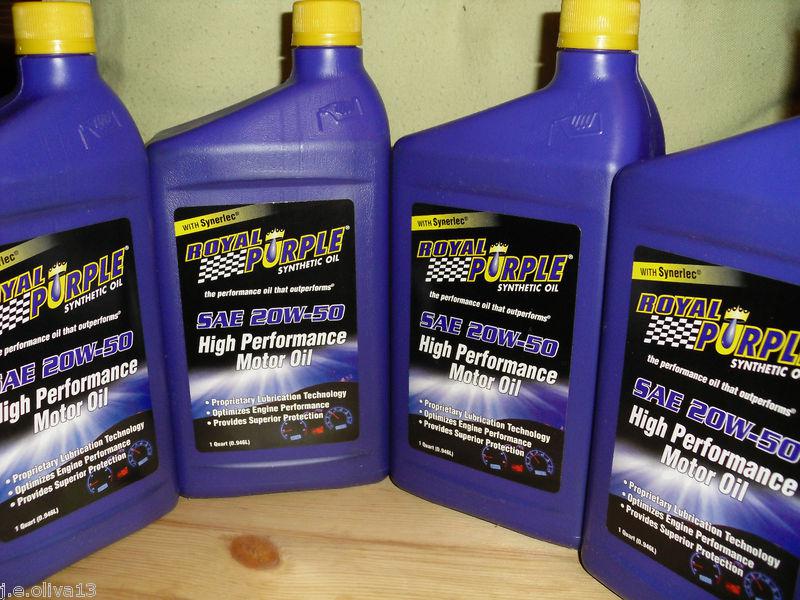 New 4 quarts royal purple 20w50 high performance motor oil