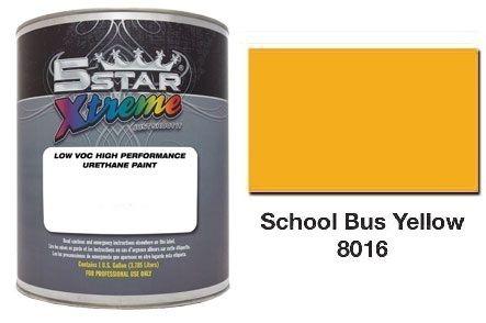 5 star xtreme school bus yellow urethane paint kit - 8016