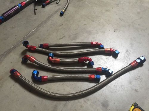 Earls xrp fittings line braided oil -16 an circle track racing nascar fuel water