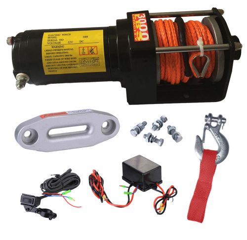 Biz tow recovery winch 3000lbs capacity electric winch for atv/utv,3000a-2s