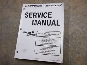 Mercury / mariner outboard motor service manual 105/140 jet;135;150;175;200;225;