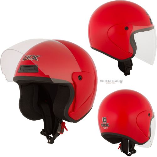Motorcycle helmet kimpex ckx vg-975 red glossy small scooter open face