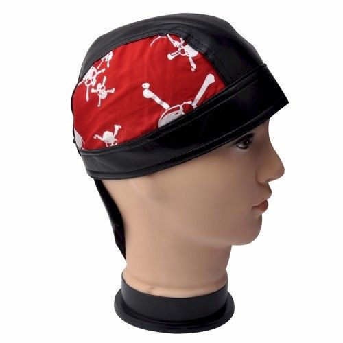 Brand new 12 assorted cotton &amp; faux leather skull caps free shipping