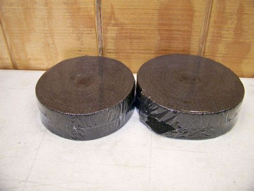 2 rolls black fiberglass exhaust header pipe heat wrap tape 2&#034; x 50&#039; new