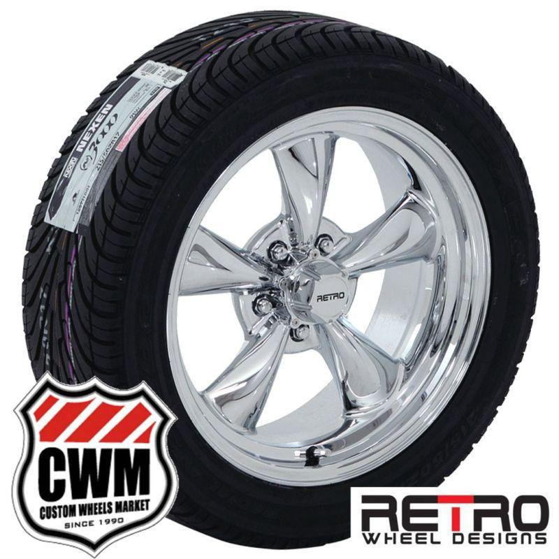 17x7" retro wheel designs chrome rims 5x4.50" tires 225/45zr17 for ford rwd cars