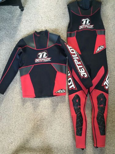 Yamaha mens jetpilot apex race john &amp; jacket wetsuit large xl red racing