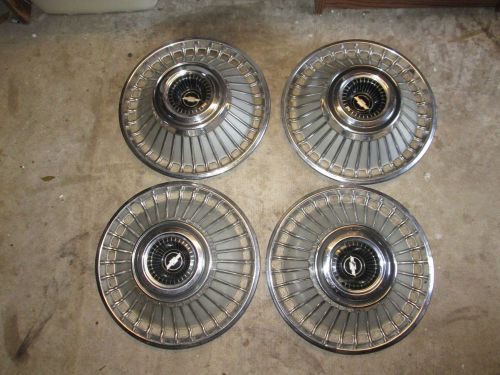 1963 chevy hub cap set of 4 complete 63 impala bel air biscayne nice wheel cover