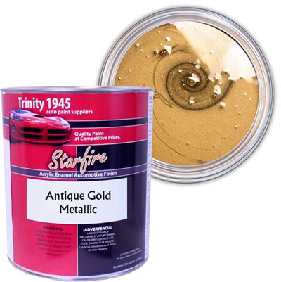 Starfire acrylic enamel auto paint - antique gold metallic - 1 gallon